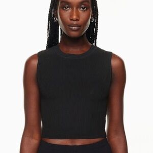 Aritzia Babaton Black Sculpt Knit Muscle Tank L